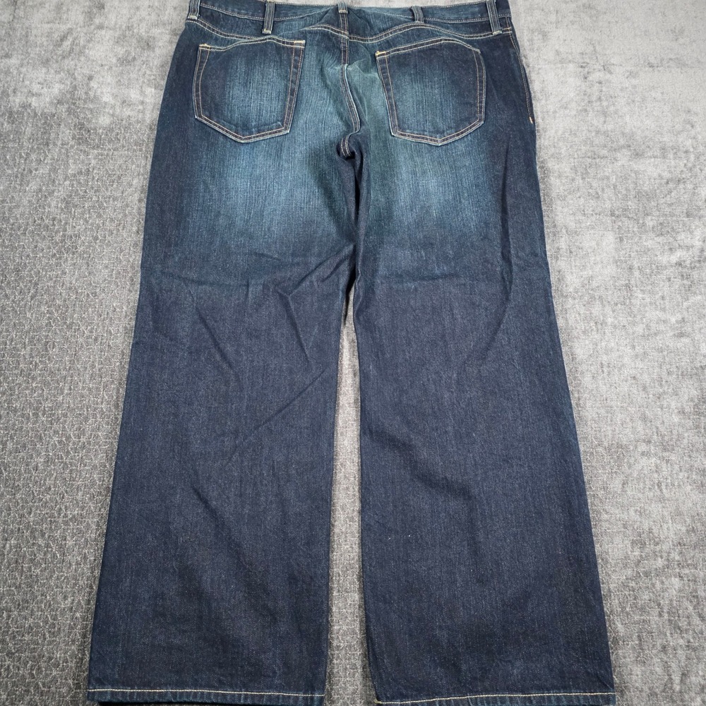 Y2K Old Navy Loose Fit Baggy Dark Wash Denim Jeans Mens 40x30 Blue Cotton Skater